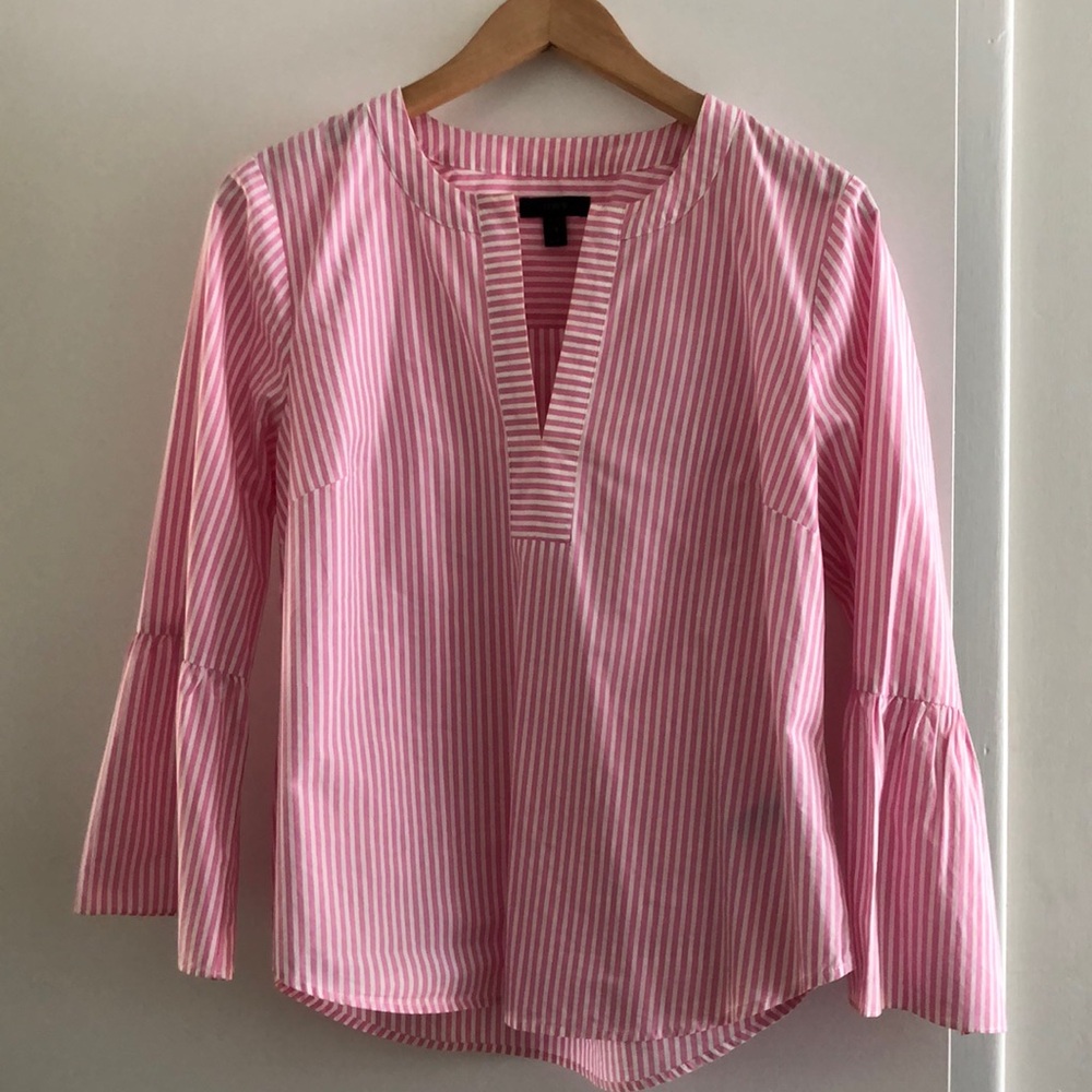 J Crew striped blouse